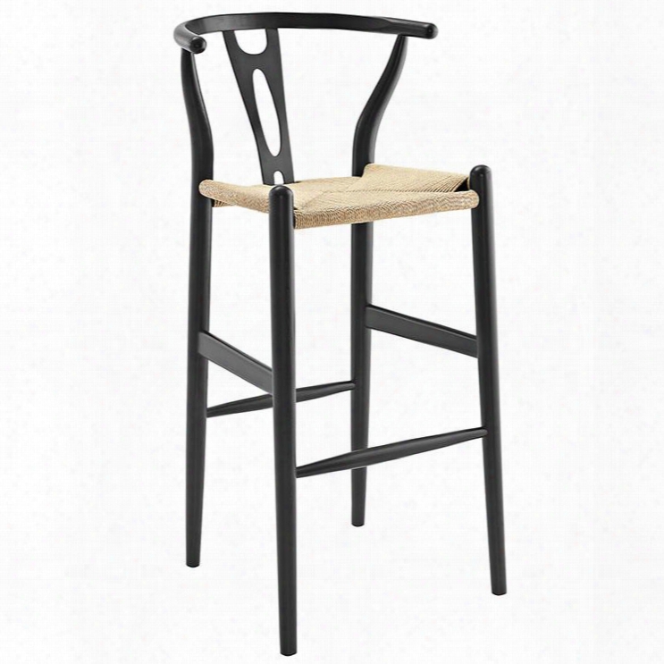 Eei-1079-blk Amish Wood Bar Stool In