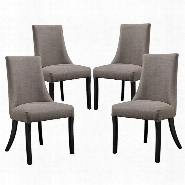 Eei-1677-gry Reverie Dining Side Chair Set Of 4 In