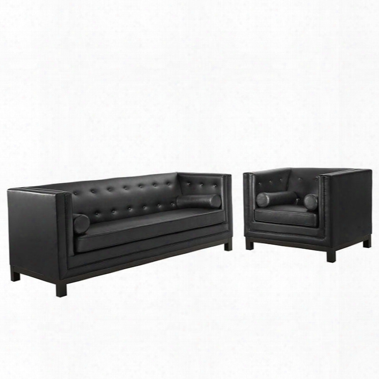 Eei-1781-blk-set Imperial 2 Piece Living Room Set In