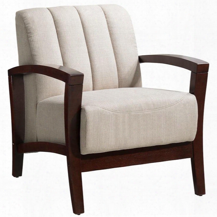 Eei-2053-wal-tau Enamor Fabric Armchair In Walnut