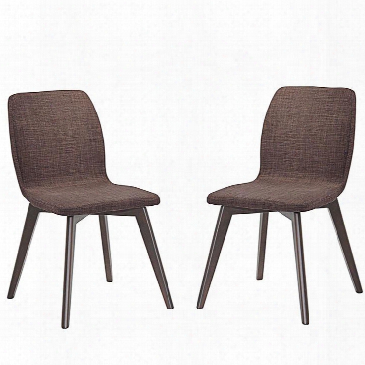 Eei-2059-wal-moc-set Proclaim Dining Side Chair Set Of 2 In Walnut