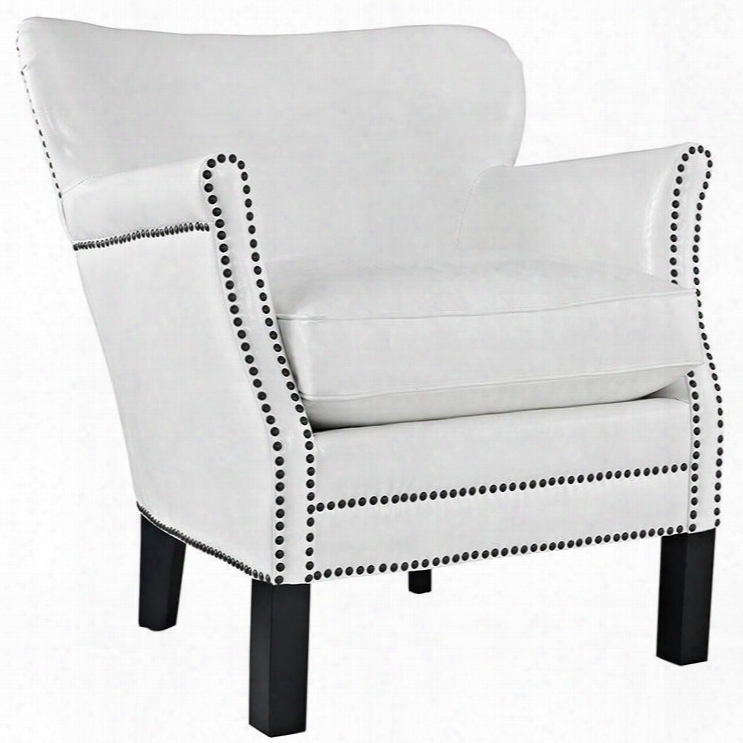 Eei-2153-whi Key Vinyl Armchair In