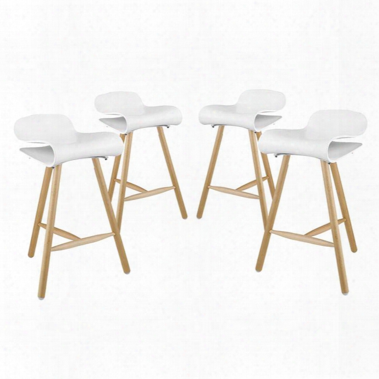 Eei-2406-whi-set Clip Bar Stool Set Of 4 In