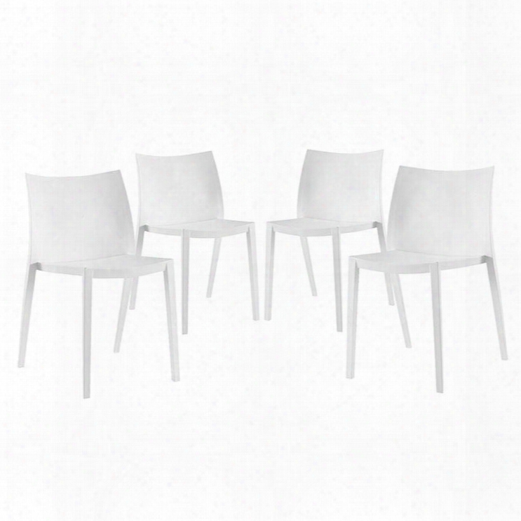 Eei-2421-whi-set Gallant Dining Side Chair Set Of 4 In