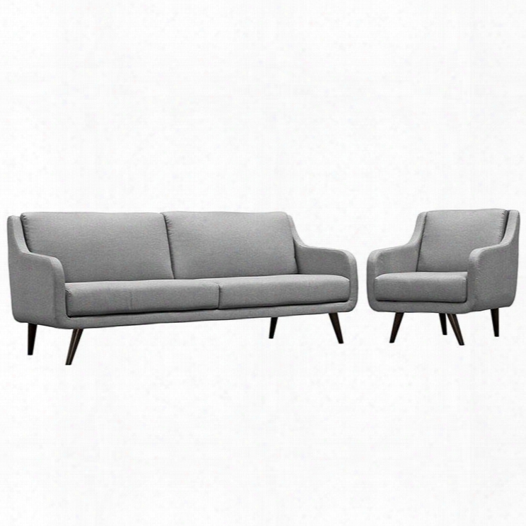 Eei-2447-lgr-set Verve Living Room Set Set Of 2 In Light