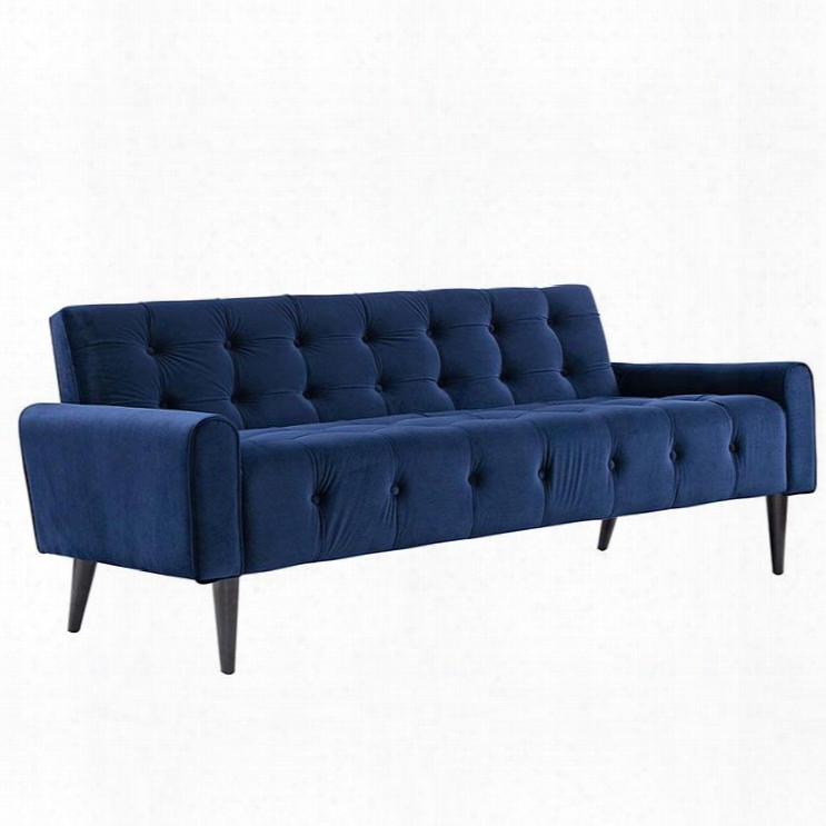 Eei-2456-nav Delve Velvet Sofa In