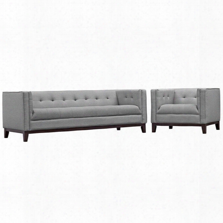 Eei-2464-lgr-set Serve Living Room Set Set Of 2 In Light