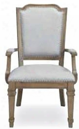 Florence Collection 180203 42" Arm Chair With Vintage 18th Century French Neoclassic Deign Nail Head Trim Grey Fabric Upholstery And Solid Pine Construction