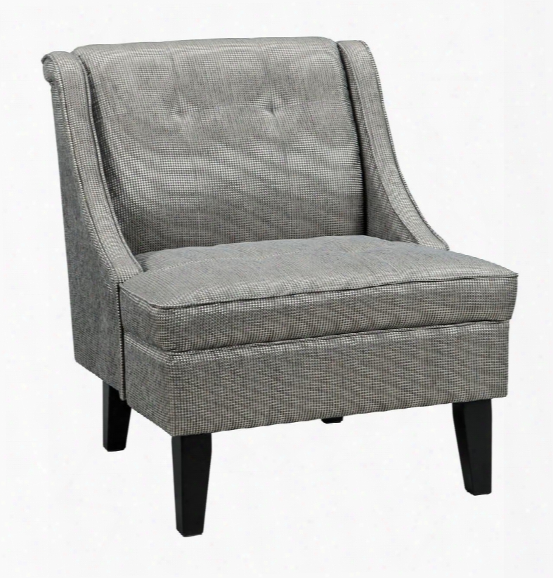 Gilman Collection 9260260 28" Accent Chair With Sloped Arms Tufted Detailing Linen-weave Upholstery And Tapered Legs In