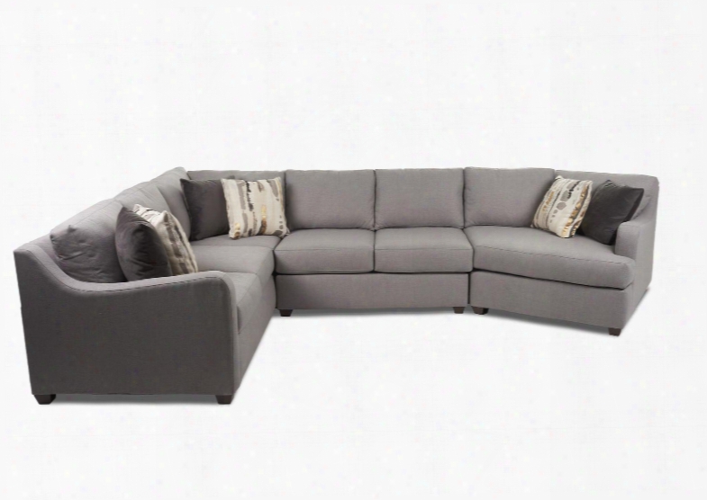 Greer Colletcion K29200l-cuddsect-lp-fp-ta 150" Sectional With Track Arms Block Feet And Loose Bcak Pillows In Lily