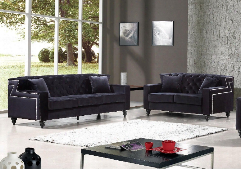 Harley Collection 6162pcstlkit3 2-piece Living Room Sets With Stationary Sofa And Loveseat In