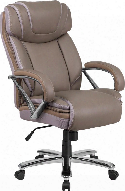 Hercules Series Go-2092m-1-tp-gg 44" - 47" Executive Office Chair With Extra Ide Seat Built-in Lumbar Support And Dual Wheel Casters In