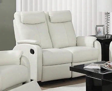 I 81iv-2 50" Reclining  Love Seat With Lumbar Support Comfortably Padded And Bonded Leather In