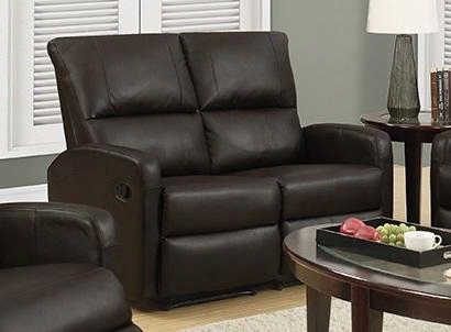 I 84br-2 50" Resting Loveseat With Lumbar Support Comfortably Padded And Bonded Leather In