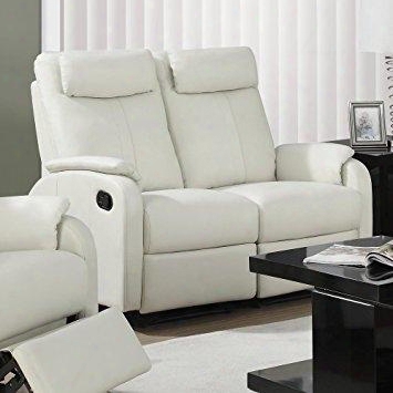 I 84wh-2 50" Reclining Loveseat With Lumbar Support Comfortably Padded And Bonded Leather In
