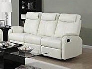 I 85wh-3 72" Reclining Sofa With Lumbar Support Comfortably Padded And Bonded Leather In