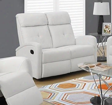 I 88wh-2 50" Reclining Loveseat With Bonded Leather Lumbar Support And Comfortably Padded In