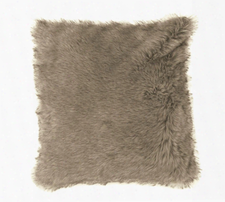 Ibrahim Collection A1000256p Single 20" X 20&wuot; Pillow With Faux Fur Fabric Polyester Cover And Fiber Filler In