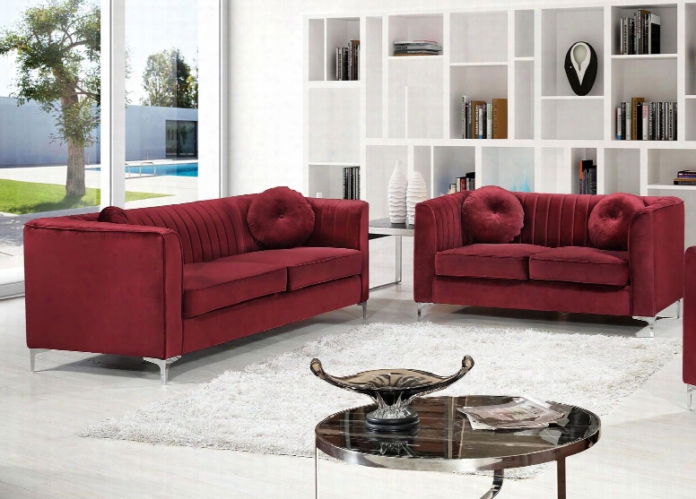 Isabelle Collection 6122pcstlkit4 2-piece Living Room Sets With Stationary Sofa And Loveseat In