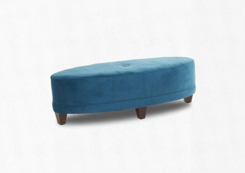 Jayden Collection K88800-ottoc-tg 56" Ottoman With Oval Design Button Tufted Highest Welted Details And Tapered Legs In Tina