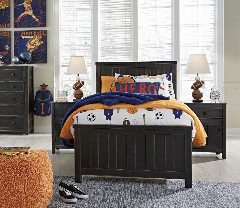Jaysom Twin Bedroom Set With Panel Bed And Nightstand In
