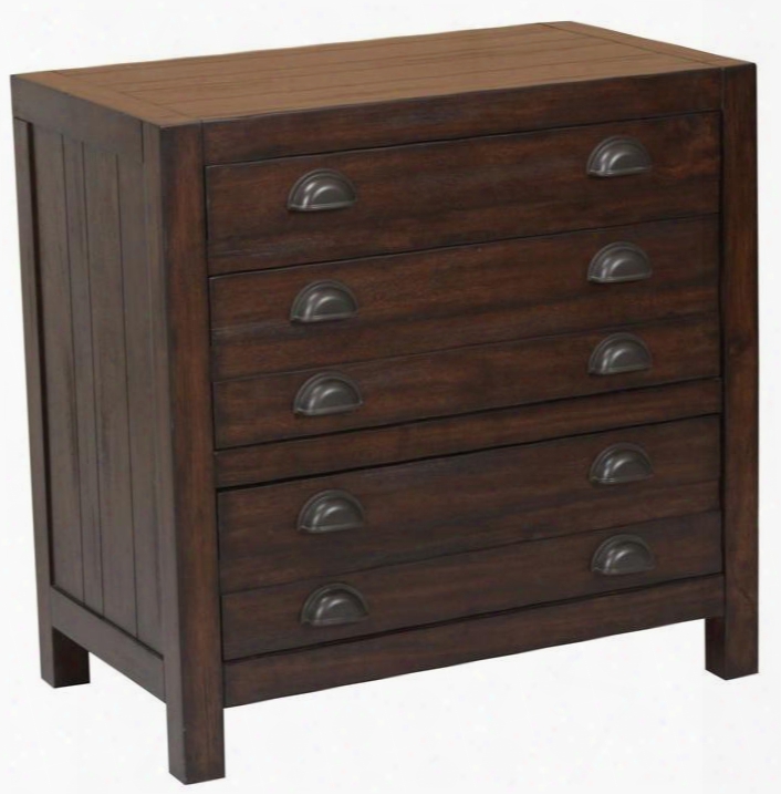 Lancaster Collection 204292 30" Nightstand With 3 Self Closing Drawers Usb Charging Ports Matte Antique Pull Handles Solid Mahogany Wood And Acacia Veneer
