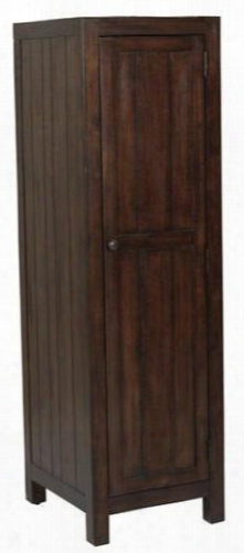 Lancaster Collection 204298r 19" Right Side Door Wardrobe Cabinet With 5 Cedar Lined Shelves 1 Door Jewelry Hooks Mirror On Door Solid Mahogany Wood And