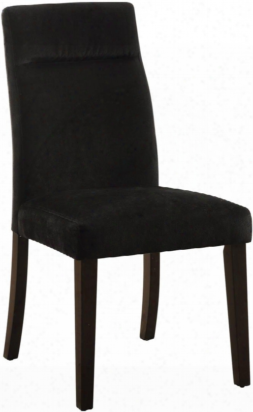 Lincoln Collection 106892 40" Dining Chair With Tapered Legs Fabric Upholstery And Wood Construction In Dark Brown