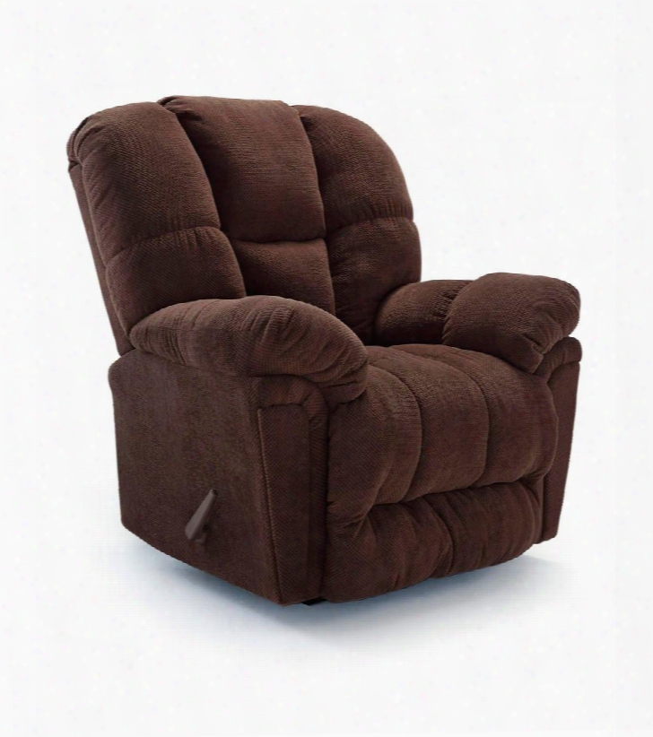 Lucas Collection 6m54-21636 Space Saver Recliner With Overstuffed Cushions Pillow Top Arms And Tufted Detailing In Walnut