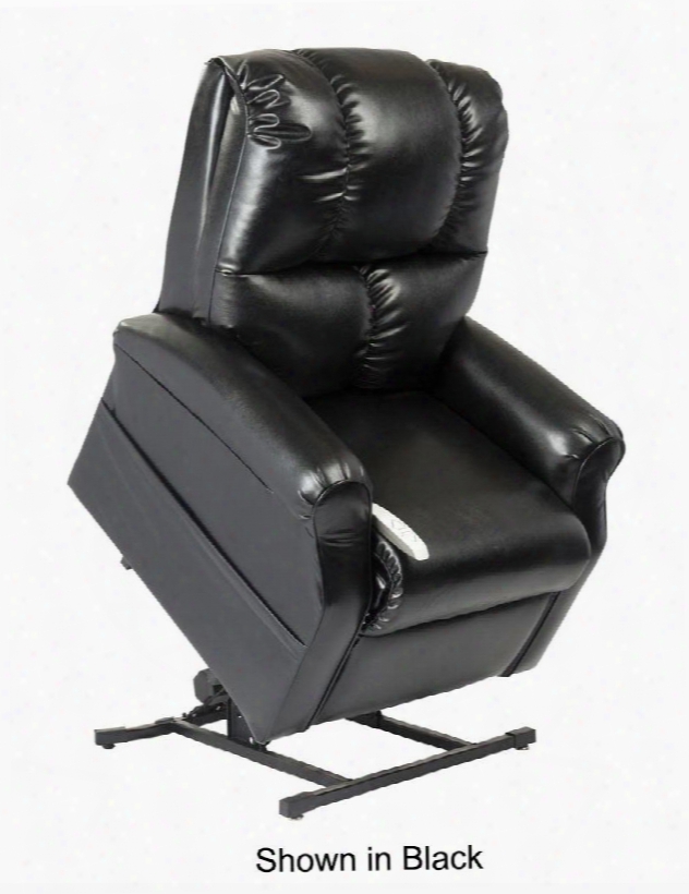 Main Street Nm2001-skr-a01 33" Power Recliner Lift Chair With 3 Position Mechanism Divided Back And Sinuous Spring And Foam Seat In Lexi Royal Navy