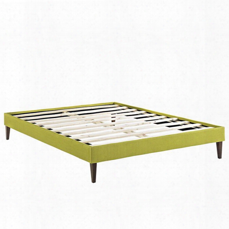 Mod-5354-whe Sharon King Fabric Bed Frame With Squared Tapered Legs I