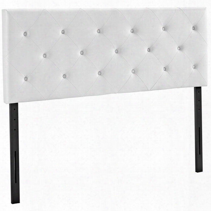 Mod-5371-whi Terisa King Vinyl Headboard In