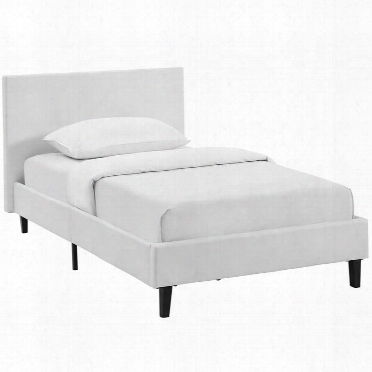 Mod-5415-whi Anya Twin Vinyl Bed In