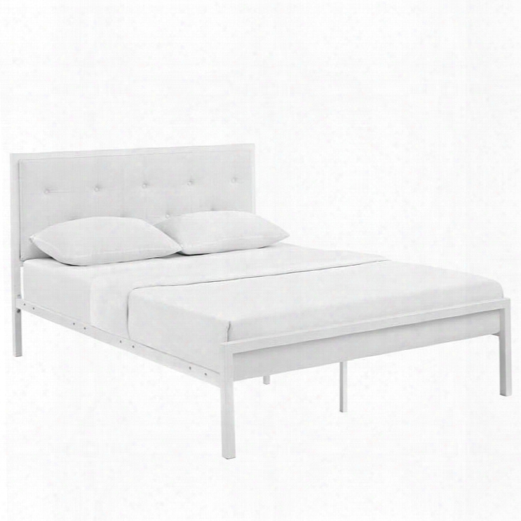 Mod-5448-whi-whi Lottie King Vinyl Bed In White