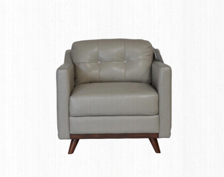 Monika Collection 35901m/s1308 32" Chair With Top Grain Leather Upholstery Track Arms Adn Tapered Legs In