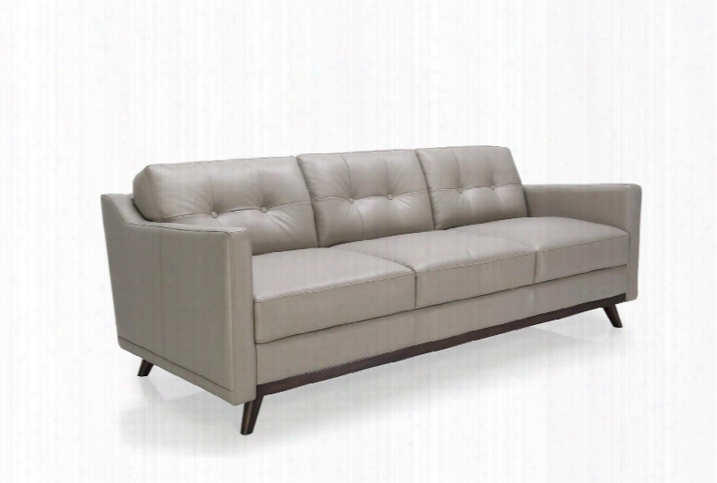 Monika Collection 35903m/s1308 82" Sofa With Top Grain Leather Upholstery Track Arms And Tapered Legs In