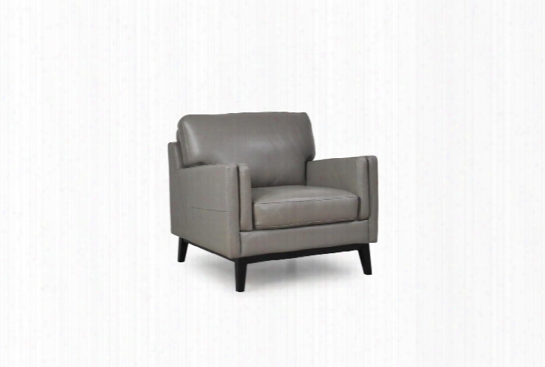 Osman Collection 35201m/s1309 35" Chair With Top Grain Leather Upholstery Track Arms And Tapered Legs In