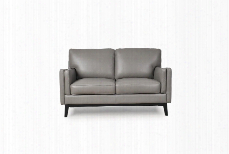 Osman Collection 35202m/s1309 58" Loveseat With Top Grain Leather Upholstery Track Arms And Tapered Legs In