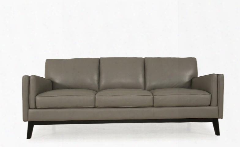 Osman Collection 35203m/s1309 81" Sofa With Top Ggrain Leather Upholstey Track Arms And Tapered Legs In