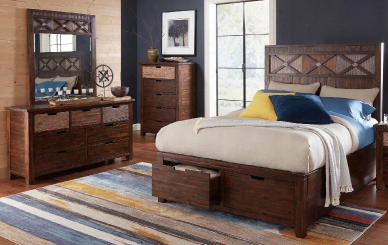 Painted Canyon Collection 1603qpbdm 3-piece Bedroom Set With Queen Bed Dresser And Mirror In