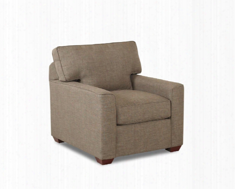 Pantego Collection K51400-c-ds 34" Chair With Welted Details Track Arms Tapered Block Feet And Polyester Fabric Upholstery In Dumdum