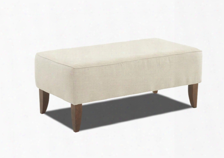 Piano Collection 9848-ottoc-sn 48" Ottoman With Fabric Upholstery Tapered Legs And Stitched Detailing In Studio