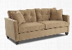 Brower Collection E94300-SC-NCO 76" Sofa with Track Arms Tapered Block Feet Button Tufted Back and Polyester Fabric Upholstery in Nina