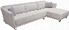 Naomi Collection NAOMIRFSECTBA 112" Sectional with Left Arm Facing Sofa Right Arm Facing Chaise Metal Legs Accent Pillows and Fabric Upholstery in Barley