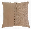 Textured A1000318P Single 18" x 18" Pillow with Fiber Filling Jute Cover and Button-Up Look in