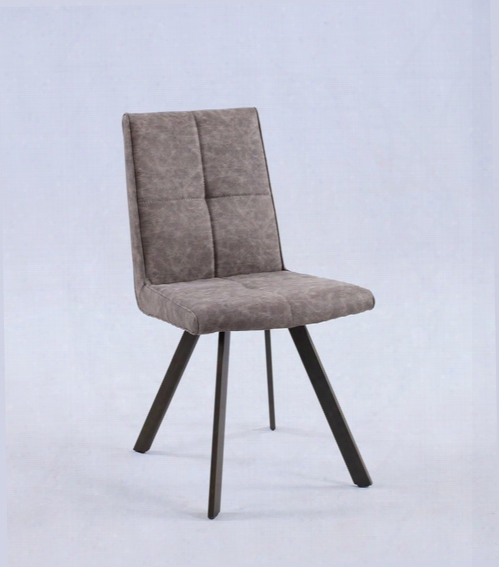 Primrose Collection Primrose-sc-bge 35" Side Chair With Pu Upholstery Tufted Detailing And Brass