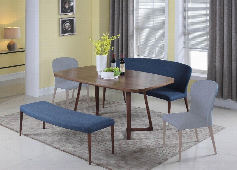 Samira Collection Samira-3pc 3-piece Dining Room Set With Dining Table Nook And Bench In