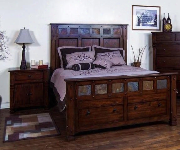 Santa Fe Collection 2322dcckbbedroomset 2-piece Bedroom Set With California Kingbed And Nightstand In Dark Chocolate