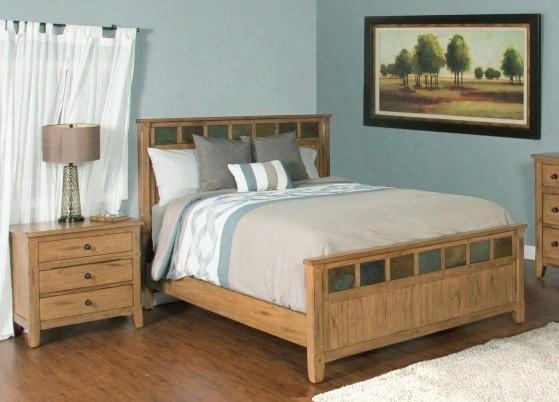 Sedona Collection 2334rokbbedroomset 2-piece Bedroom Set With King Bed And Nightstand In Rustic Oak