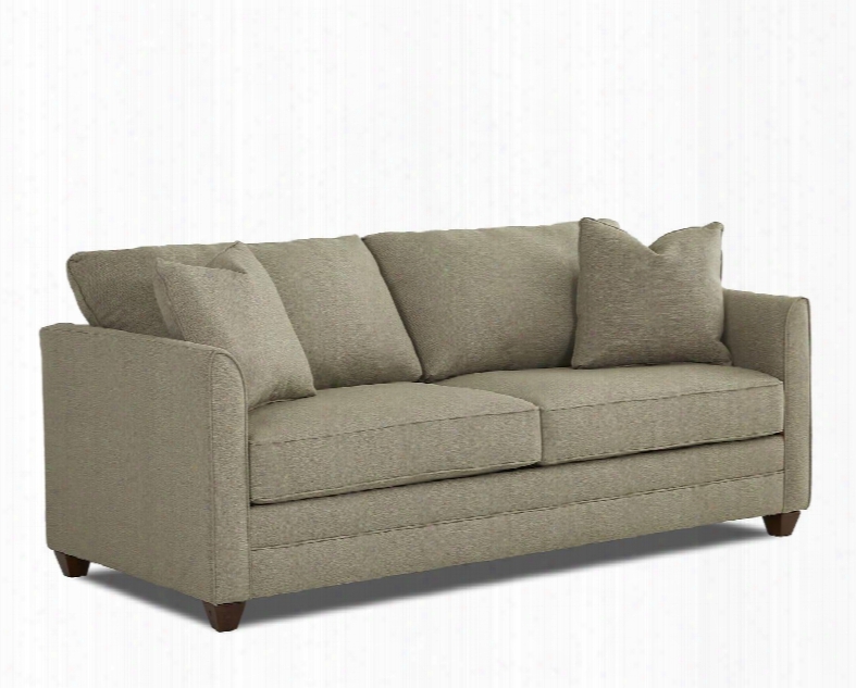 Tilly Collection K84200-iqsl-ms-ms 77" Innerspring Sleeper Couch With Fabric Upholstery Track Arms And Tapered Legs In Max Stone And Pillows In Max